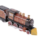 Brown Classic Train Model Collectible Clockwork Wind Up Tin Toy for Children