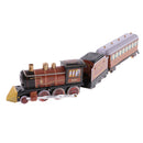 Brown Classic Train Model Collectible Clockwork Wind Up Tin Toy for Children