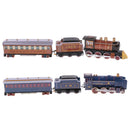 Brown Classic Train Model Collectible Clockwork Wind Up Tin Toy for Children