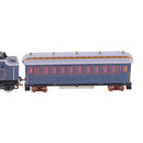 Blue Classic Train Model Collectible Clockwork Wind Up Tin Toy for Children