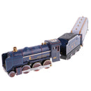 Blue Classic Train Model Collectible Clockwork Wind Up Tin Toy for Children