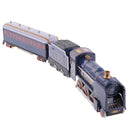 Blue Classic Train Model Collectible Clockwork Wind Up Tin Toy for Children