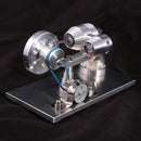 Stirling Engine Generator Hot Air Motor Model Educational Toy Kit wi/ LED
