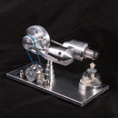 Stirling Engine Generator Hot Air Motor Model Educational Toy Kit wi/ LED