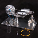 Stirling Engine Generator Hot Air Motor Model Educational Toy Kit wi/ LED