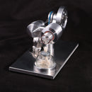 Stirling Engine Generator Hot Air Motor Model Educational Toy Kit wi/ LED