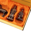 5pcs China Ancient Qinyong Terra Cotta Warriors Figurine Action Figures Collectibles Desktop Ornament Playset Birthday Gift