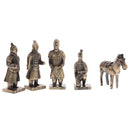 5pcs China Ancient Qinyong Terra Cotta Warriors Figurine Action Figures Collectibles Desktop Ornament Playset Birthday Gift