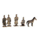 5pcs China Ancient Qinyong Terra Cotta Warriors Figurine Action Figures Collectibles Desktop Ornament Playset Birthday Gift