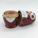 6 Pieces Hand Painted Owl Animal Wooden Russian Nesting Dolls Matryoshka Toy