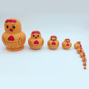 Pack of 10 Pieces Cute Exquisite Hand Painted Chick Wooden Nesting Dolls Animal Matryoshka Russian Doll Gift