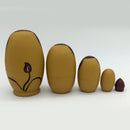 Pack of 5 Pieces Cute Exquisite Hand Painted Lion Wooden Nesting Dolls Animal Matryoshka Russian Doll Gift
