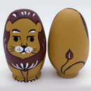 Pack of 5 Pieces Cute Exquisite Hand Painted Lion Wooden Nesting Dolls Animal Matryoshka Russian Doll Gift