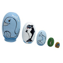 5 Pieces Hand Painted Dolphin Wooden Russian Nesting Dolls Matryoshka Toy