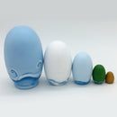 5 Pieces Hand Painted Dolphin Wooden Russian Nesting Dolls Matryoshka Toy