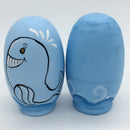 5 Pieces Hand Painted Dolphin Wooden Russian Nesting Dolls Matryoshka Toy