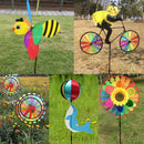 68cm Lifelike Bee Windmill Wind Whirligig Wheel Home Garden Lawn Yard Decor Kids Toy
