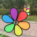 10m Fordable Rainbow Flower Windmill String Whirligig Wheels Garden Camping Decoration