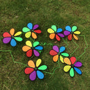 10m Fordable Rainbow Flower Windmill String Whirligig Wheels Garden Camping Decoration