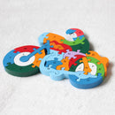 26 Pieces Wooden Alphabet Number Jigsaw Puzzle Blocks Kids Preschool Letter A-Z Learning Toy Hand-eye Coordination Toy Motorcycle