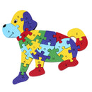 26 Pieces Wooden Alphabet Puzzle Number Animal Jigsaw Kid Preschool Educational Building Blocks Toy Dog