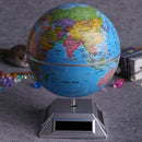 15cm Solar Powered Self Rotating World Globe Geography Atlas Toy Desk Ornament