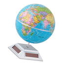15cm Solar Powered Self Rotating World Globe Geography Atlas Toy Desk Ornament