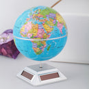 15cm Solar Powered Self Rotating World Globe Geography Atlas Toy Desk Ornament