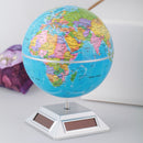 15cm Solar Powered Self Rotating World Globe Geography Atlas Toy Desk Ornament