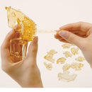 100 Pieces 3D Crystal Puzzle Horse Shaped Sparkling Assembly Model Kids Intellectual Hands-on Toy Yellow