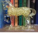 100 Pieces 3D Crystal Puzzle Horse Shaped Sparkling Assembly Model Kids Intellectual Hands-on Toy Yellow