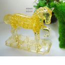 100 Pieces 3D Crystal Puzzle Horse Shaped Sparkling Assembly Model Kids Intellectual Hands-on Toy Yellow