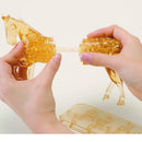 100 Pieces 3D Crystal Puzzle Horse Shaped Sparkling Assembly Model Kids Intellectual Hands-on Toy Yellow