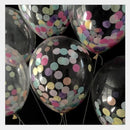 5 Pieces Confetti Clear Latex Helium 12" Balloons Home Party Decoration Wedding Supplies Inflatable Toy