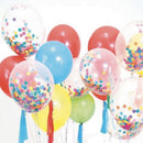 5 Pieces Colorful 18 inch Confetti Filled Latex Helium Balloons Festival Party Birthday Decoration Inflatable Toy