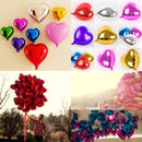 16Pcs Reusable Iridescent Heart Foil Helium Balloons Birthday Wedding Party Home Decor Romantic