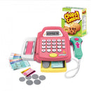 Realistic Actions Plastic Electronic Cash Register Supermarket Playset Toys with Scanner Sounds Green Pink