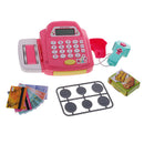 Realistic Actions Plastic Electronic Cash Register Supermarket Playset Toys with Scanner Sounds Green Pink