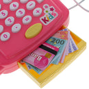 Realistic Actions Plastic Electronic Cash Register Supermarket Playset Toys with Scanner Sounds Green Pink