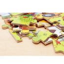 Ocean Animals Cartoon Wood Puzzle Jigsaw 60 Pieces Preschool Educational Hands-on Puzzle Toy Indoor Outdoor Games with Board