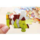 Ocean Animals Cartoon Wood Puzzle Jigsaw 60 Pieces Preschool Educational Hands-on Puzzle Toy Indoor Outdoor Games with Board