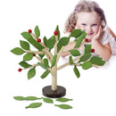 DIY Wood Inserted Tree Assemble Building Blocks Parents Kids Home Interactive Toy Educational Puzzle Green