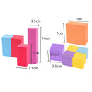 Colorful EVA Foam Building Blocks Kids Toddler Construction Toy Heart Printed - 50 pcs