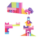 Colorful EVA Foam Building Blocks Kids Toddler Construction Toy Heart Printed - 50 pcs