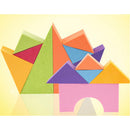 Colorful EVA Foam Building Blocks Kids Toddler Construction Toy Heart Printed - 50 pcs