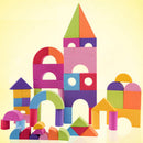 Colorful EVA Foam Building Blocks Kids Toddler Construction Toy Heart Printed - 50 pcs