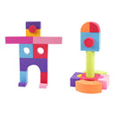 Colorful EVA Foam Building Blocks Kids Toddler Construction Toy Heart Printed - 50 pcs