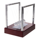 LED Light up Newton's Cradle Balance Balls Science Psychology Desk Toy Home Office Decoration Red Base 5.9x4.5x6.1in
