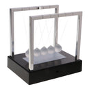 LED Light up Newton's Cradle Balance Balls Science Psychology Desk Toy Home Office Decoration Black Base 5.9x4.5x6.1in