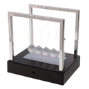 LED Light up Newton's Cradle Balance Balls Science Psychology Desk Toy Home Office Decoration Black Base 5.9x4.5x6.1in